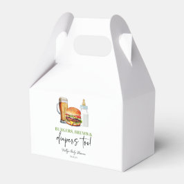 バーガー ビール おむつだって! ベビーシャワー フェイバーボックス