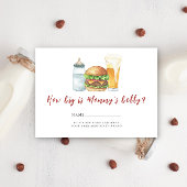 バーガー、ビール、ベビーママの腹の大きさ エンクロージャーカード