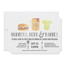 バーガー、ビール、ベビー – カップルのベビーシャワー