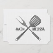 バーガー、ビール、ベビー – カップルのベビーシャワー 招待状 (裏面)