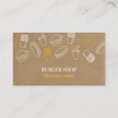 バーガー ファストフードの名刺 名刺 (正面)