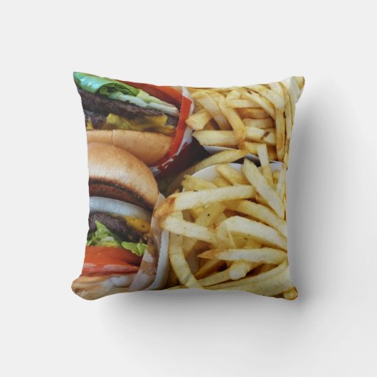 バーガー フライドポテト クッション (正面)