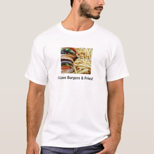 バーガー フライドポテト Tシャツ (正面)