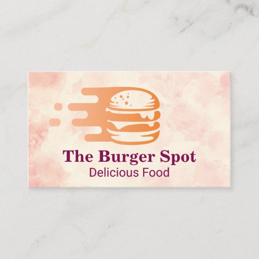 バーガー フライング グラフィック | レストラン 名刺 (正面)