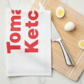 バーガー&フライ&トマトケチャップ。 キッチンタオル (四つ折り)