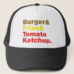 バーガー&フライ&トマトケチャップ。 キャップ