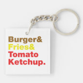 バーガー&フライ&トマトケチャップ。 キーホルダー (裏面)