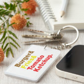 バーガー&フライ&トマトケチャップ。 キーホルダー (正面右)