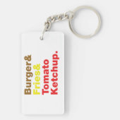 バーガー&フライ&トマトケチャップ。 キーホルダー (裏面)