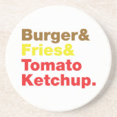 バーガー&フライ&トマトケチャップ。 コースター (正面)