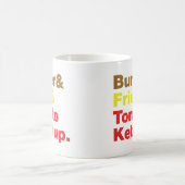 バーガー&フライ&トマトケチャップ。 コーヒーマグカップ (中央)