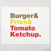 バーガー&フライ&トマトケチャップ。 チラシ (裏面)