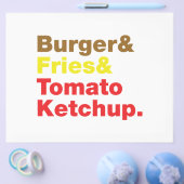 バーガー&フライ&トマトケチャップ。 チラシ (シングル)