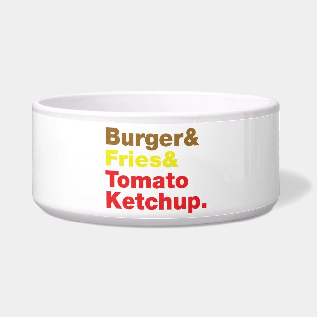 バーガー&フライ&トマトケチャップ。 ボウル (正面)