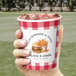 バーガー＆フライ ピクニック ウェディング シャワー 紙コップ