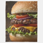 バーガー フリースブランケット (正面)