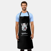 バーガー・ブラン・スイス・キング・オブ・ザ・キッチン・ドッグ エプロン (着用した状態)