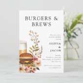バーガー&ブリーズカップルシャワー招待状 招待状 (スタンド正面)