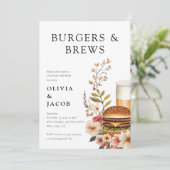 バーガー&ブリーズカップルシャワー招待状 招待状 (スタンド正面)