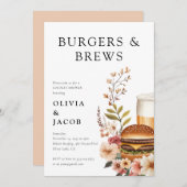バーガー&ブリーズカップルシャワー招待状 招待状 (正面/裏面)