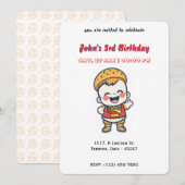 バーガー ベイビー パーソナライズド バースデー 招待状 (正面/裏面)