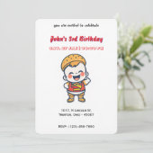 バーガー ベイビー パーソナライズド バースデー 招待状 (スタンド正面)