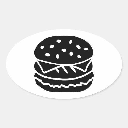 バーガー 楕円形シール (正面)