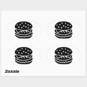 バーガー 楕円形シール (シート)