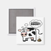 バーガー?!牛おもしろい磁石 マグネット (正面/裏面)