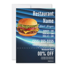 バーガー 5x7 フライヤー