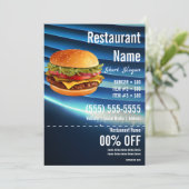 バーガー 5x7 フライヤー 招待状 (スタンド正面)