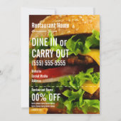 バーガー 5x7 フライヤー 招待状 (裏面)