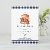 バーガー | BBQ | カップルシャワー 招待状 (スタンド正面)