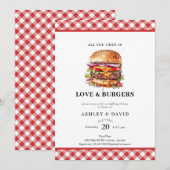 バーガー | BBQ | 共同シャワー 招待状 (正面/裏面)