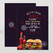 バーガー BBQ 招待状 (正面/裏面)