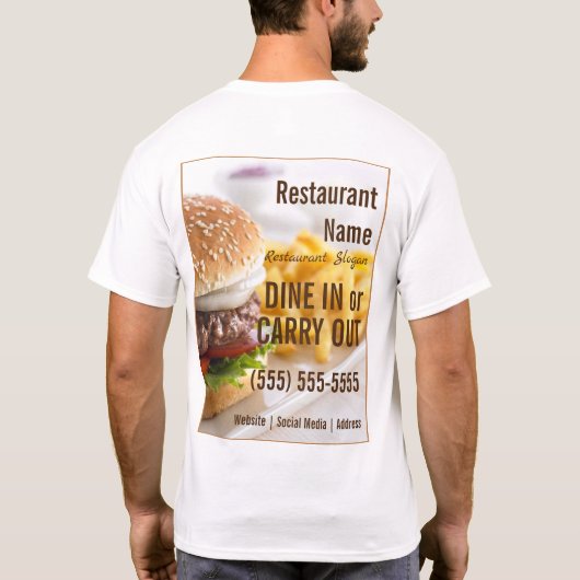 バーガー Tシャツ (裏面)