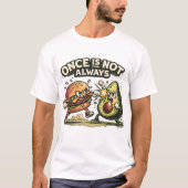 バーガー vs アボカド tシャツ (正面)