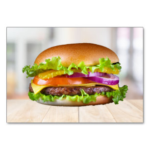 バーガーABAタクト表示フラッシュカード 写真カード テーブルナンバー