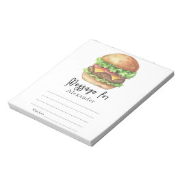 バーガーBBQタイムカプセルメッセージ ノートパッド