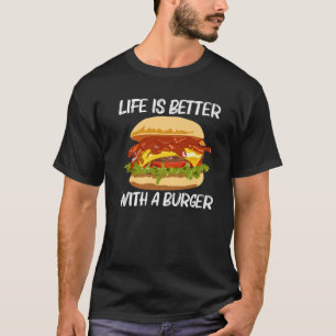 バーガ最高のーデザイン女子男性へハンバーガーサンドイッチ Tシャツ