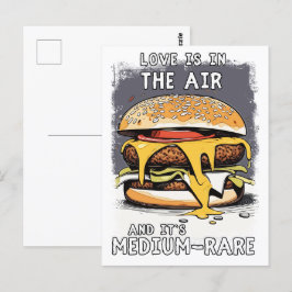 バーガ笑わされるー引用文ヴィンテージレトロイラストレーション ポストカード