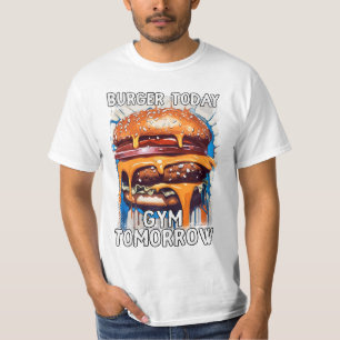 バーガ笑わされるー引用文ヴィンテージレトロイラストレーション Tシャツ