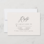 バーガ素朴ンディ·フローラの葉は結婚返答を妨げる 出欠カード (裏面)