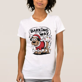 バーキング犬のクリスマスTシャツ Tシャツ