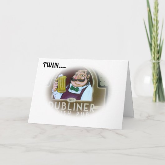 バーキープさんは「おしっこ」ツインオン誕生日 カード (正面)