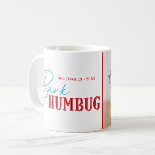 バークおもしろいフマグのクカスタムラス写真 コーヒーマグカップ (正面左)