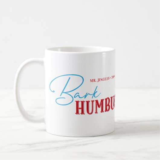 バークおもしろいフマグのクカスタムラス写真 コーヒーマグカップ (左)