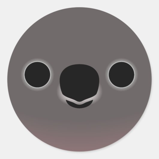 バークの顔 ラウンドシール (正面)