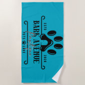 バークアベートリティーク[ロゴ1] ビーチタオル (正面)