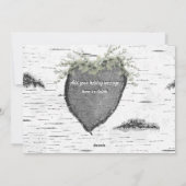 バークウッド素朴ハートユーカリプスグリーナリーホリデイ シーズンカード (裏面)